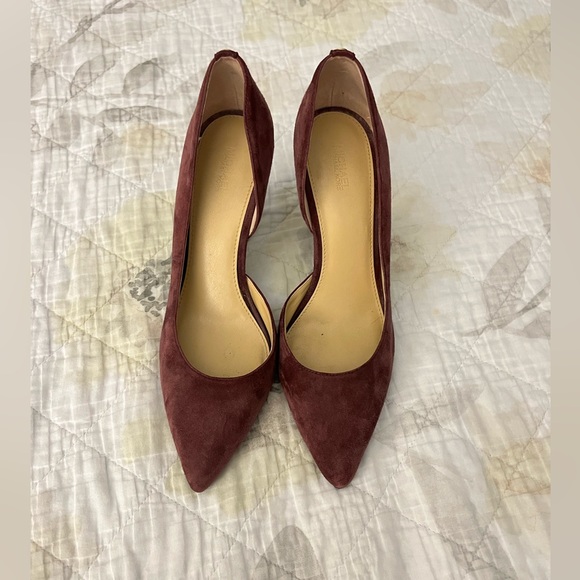 MICHAEL KORS Heels Size 9 Maroon Wine Pointed Toe - Picture 1 of 5